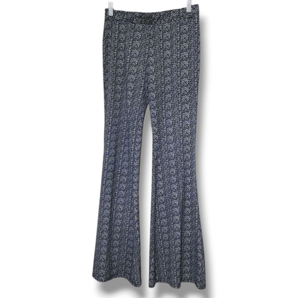 Shosho Navy Blue and White Patterned Pants